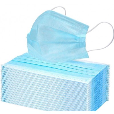 COVID virus nonwoven stock 3ply disposable earloop face mask