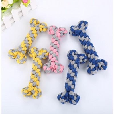 Dog Rope bone toy Chew bite Toy Interactive Kits Tug of War Teeth Cleaning Dental Care toy