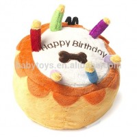 Custom Stuffed Happy Birthday Cake Dog Toy plush pet toy soft cat toy